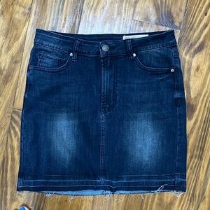 Anthropologie Wish List Dark Blue Denim Mini Skirt